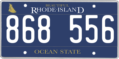 RI license plate 868556