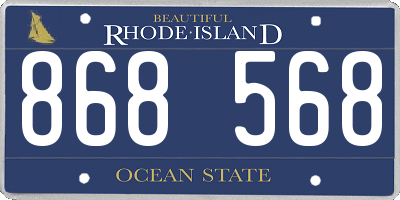 RI license plate 868568