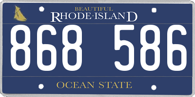 RI license plate 868586