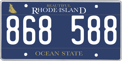 RI license plate 868588