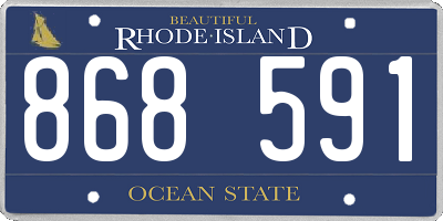 RI license plate 868591