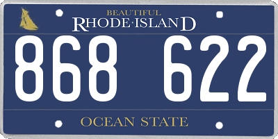 RI license plate 868622