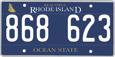 RI license plate 868623