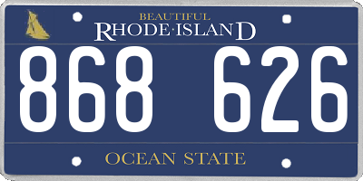 RI license plate 868626
