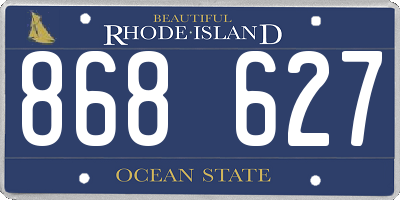 RI license plate 868627