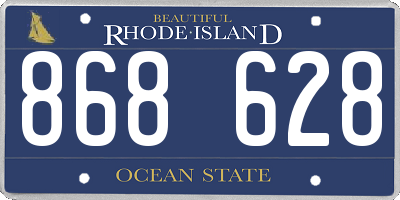 RI license plate 868628