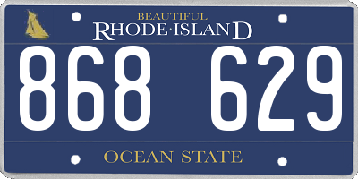 RI license plate 868629