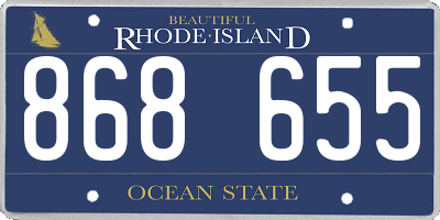 RI license plate 868655