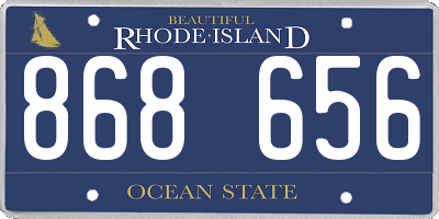RI license plate 868656