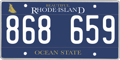 RI license plate 868659