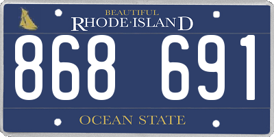 RI license plate 868691