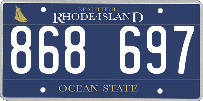 RI license plate 868697