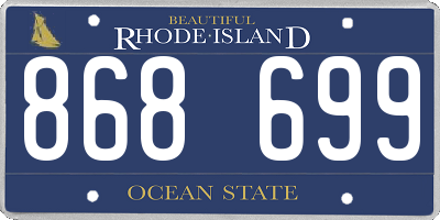 RI license plate 868699