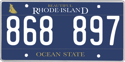 RI license plate 868897