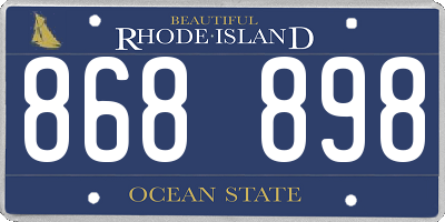 RI license plate 868898