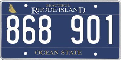 RI license plate 868901