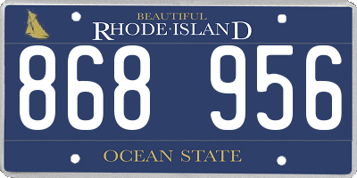 RI license plate 868956