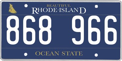 RI license plate 868966