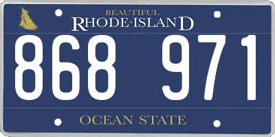 RI license plate 868971