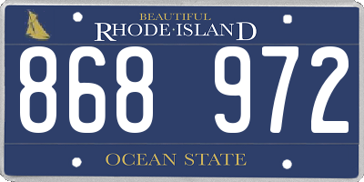 RI license plate 868972