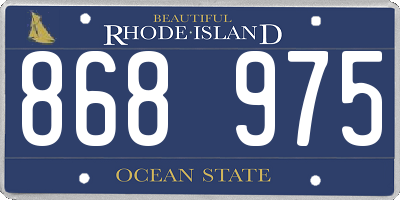 RI license plate 868975