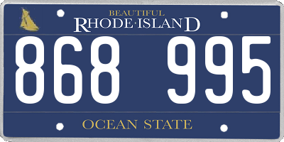 RI license plate 868995