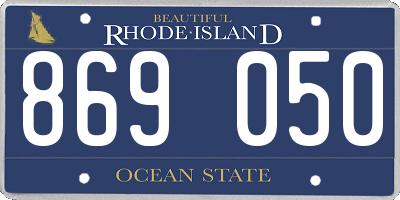 RI license plate 869050