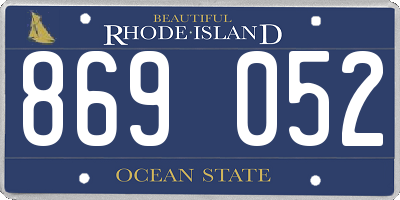 RI license plate 869052