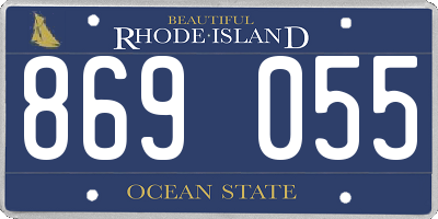 RI license plate 869055