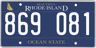 RI license plate 869081