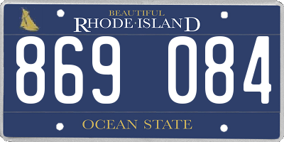 RI license plate 869084