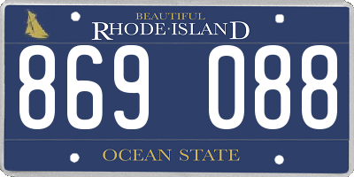 RI license plate 869088