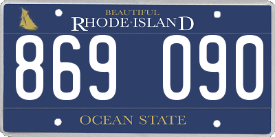 RI license plate 869090