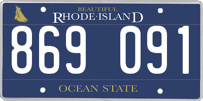 RI license plate 869091