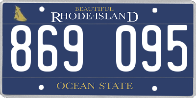 RI license plate 869095