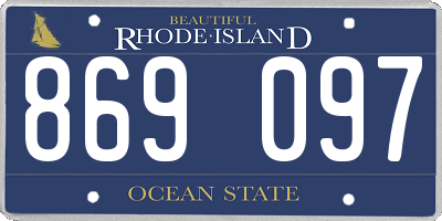 RI license plate 869097