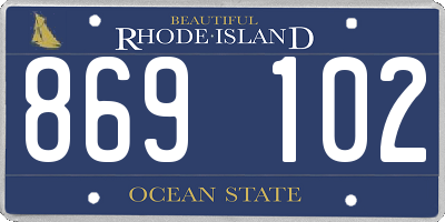 RI license plate 869102