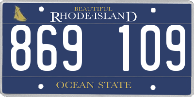 RI license plate 869109