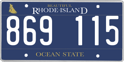 RI license plate 869115
