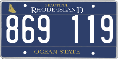 RI license plate 869119