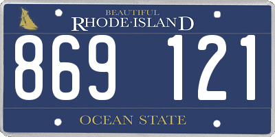 RI license plate 869121