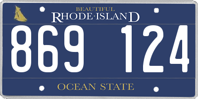 RI license plate 869124