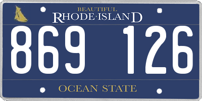 RI license plate 869126