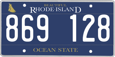 RI license plate 869128