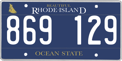 RI license plate 869129