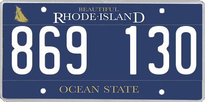 RI license plate 869130