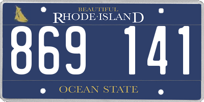 RI license plate 869141