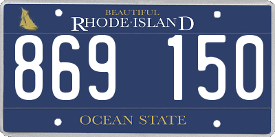 RI license plate 869150