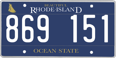 RI license plate 869151