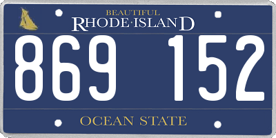 RI license plate 869152